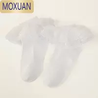 MOXUAN女童袜子夏季薄款女孩儿童蕾丝花边公主袜夏天网眼透气船短袜
