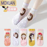 MOXUAN女童袜子夏季薄款水晶袜儿童夏天宝宝公主冰丝超薄短袜透气棉