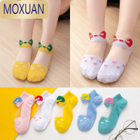 MOXUAN儿童夏季冰丝袜子女童透气薄款水晶袜男童网眼船袜宝宝卡通短袜子