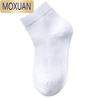 MOXUAN耐脏男童袜子春秋薄款短袜儿童夏天白色学生袜女童小孩中大童