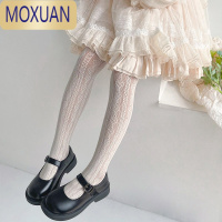 MOXUAN女童连裤袜夏季薄款白色丝袜洛丽塔袜子宝宝网眼蕾丝儿童打底裤袜