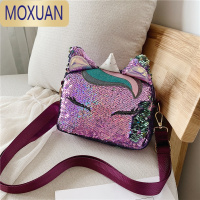 MOXUAN女童可爱卡通斜挎包2021新款儿童包包洋气亮片时尚公主迷你小挎包