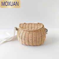 MOXUANins网红儿童小背篓宝宝收纳筐藤编包包斜挎双肩小童包自行车筐