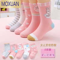 MOXUAN可爱儿童袜子春夏季女童中筒袜薄款大童女孩短袜公主宝宝袜子