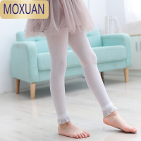 MOXUAN女童连裤袜不连脚夏季薄款九分儿童丝袜宝宝春秋花边款打底裤袜子