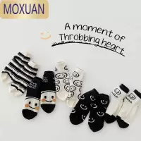MOXUAN儿童袜子春夏网眼透气黑白笑脸薄款短袜男童女童小童宝宝潮袜