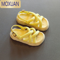 MOXUAN夏季女童凉鞋2022新款儿童厚底沙滩鞋防滑韩版中大童编织溶解鞋子