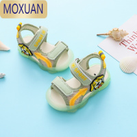 MOXUAN宝宝学步鞋果冻底婴幼儿鞋夏 0-2男女童防滑包头牛筋底魔术贴凉鞋