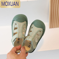 MOXUAN儿童镂空帆布鞋2022新款女童夏季包头运动凉鞋男童鞋防滑小童宝宝
