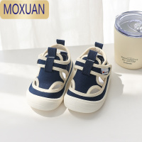 MOXUAN儿童凉鞋男童女童2022夏款宝宝鞋子防滑软底小童鞋透气包头帆布鞋
