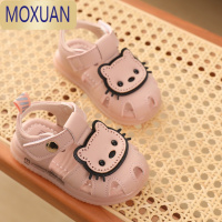 MOXUAN女童凉鞋2022新款透气夏季婴儿小公主鞋子0-2岁1学步防滑宝宝软底