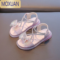 MOXUAN女童凉鞋宝宝2022夏季新款水晶鞋时尚软底爱莎公主风中小儿童鞋子