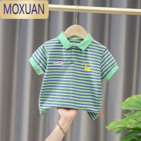 MOXUAN男童polo衫2022新款短袖翻领夏装宝宝条纹韩版中小童儿童T恤潮款3