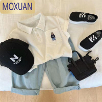 MOXUAN男童polo衫儿童t恤2022夏季新款小童帅气短袖上衣宝宝童装T恤