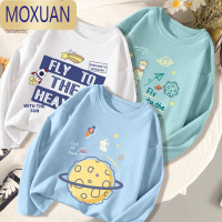 MOXUAN男童t恤长袖儿童春秋上衣春装2022新款大童秋衣男孩打底衣服T恤