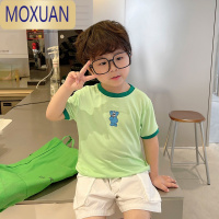 MOXUAN男童莫代尔短袖t恤夏季夏款婴儿童装宝宝小童洋气薄款上衣潮T恤