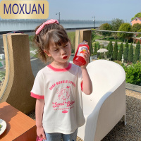 MOXUAN沫沫家定制童装2022新款儿童T恤宝宝洋气短袖女童夏装上衣潮