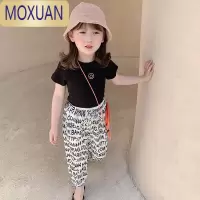 MOXUAN女童夏装儿童短袖T恤小童上衣宝宝洋气童装2022年夏季新款潮