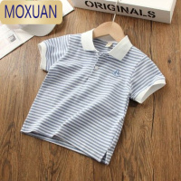 MOXUAN男童半袖t恤短袖童装中小童薄款孩童Polo衫休闲5岁简单百搭T恤