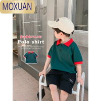 MOXUAN儿童夏装男童短袖polo衫宝宝翻领t恤2022新款中小童洋气休闲上衣3T恤