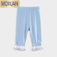 MOXUAN女童五分打底裤夏季薄款儿童莫代尔中裤宝宝小女孩外穿洋气裤子潮