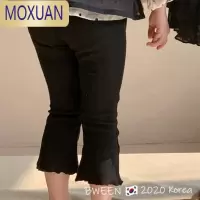 MOXUAN女童裤子夏薄款格子修身儿童喇叭裤洋气时髦小童宝宝打底裤潮