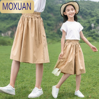 MOXUAN女童裙裤2022新款夏装网红洋气外穿阔腿裤宽松五分裤夏季韩版裤子