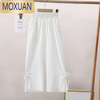 MOXUAN直筒裤夏款胖女童冰丝阔腿裤2021新款时尚秋款儿童裤子炸街春款薄