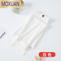 MOXUAN女童打底裤夏季薄款莫代尔儿童裤子春秋超薄外穿大童白色冰丝长裤