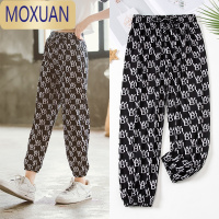 MOXUAN女童裤子夏季薄款2022新款儿童运动裤外穿休闲裤中大童冰丝防蚊裤