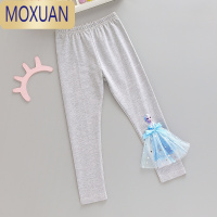 MOXUAN爱莎女童打底裤夏季款女孩外穿爱沙儿童公主长裤宝宝七分裤子
