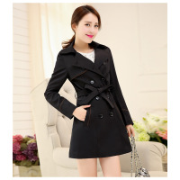 艳如飞风衣女中长款小个子修身收腰秋装搭配显高150cm矮个子秋季外套韩风衣