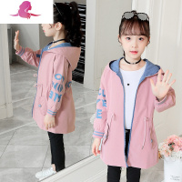 艳如飞女童风衣冬装2019新款儿童中大童上衣秋季中长款小女孩洋气外套潮风衣