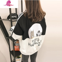 艳如飞外套女春秋韩版高中初中学生少女宽松百搭原宿bf风衣短款棒球服潮风衣