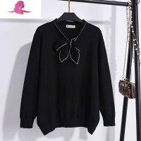 艳如飞300斤大码女装针织卫衣宽松上衣特肥婆特大码240斤230超大码肥婆大码女装