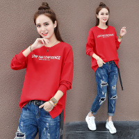 艳如飞春秋圆领高端卫衣女百搭宽松大码女装2020新款不带帽超火cec外套大码女装