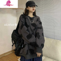 艳如飞胖mm300斤大码女装薄款奶牛卫衣女宽松春秋韩版学生套头上衣潮240大码女装