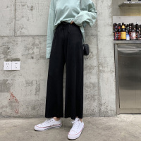 艳如飞梨形身材胯大腿粗大码女装春季阔腿裤高腰垂感胖妹妹mm显瘦裤子潮大码女装