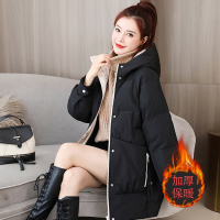 艳如飞特大码女装200斤超胖人mm羽绒棉服260外套220冬装胖妹妹洋气宽松大码女装