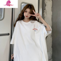 艳如飞古着感少女半袖t恤洋气时尚mschf上衣薄款韩版怪味短袖女学生森系T恤