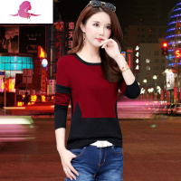 艳如飞芳苑阁t恤女长袖2020秋装韩版修身百搭打底小衫潮棉外穿上衣T恤