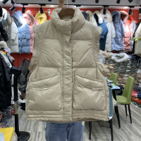 艳如飞羽绒棉马甲女秋冬2020新款大口袋外穿加大码胖妹m200斤背心外套潮大码女装