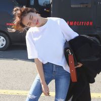 艳如飞白色长袖t恤女上衣打底衫新款棉韩版宽松内搭春秋季女士秋衣T恤