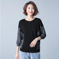 艳如飞中年妈妈小衫30-40-50岁加肥加大码胖子长袖秋衣女外穿春秋上衣服妈妈装