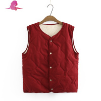 艳如飞加大码中年妈妈装秋冬新款棉衣内胆女加绒保暖内搭上衣两面穿马甲妈妈装