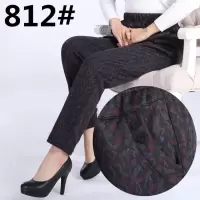艳如飞中老年人女裤高腰加绒妈妈裤大码老太太春秋宽松松紧腰女裤奶奶装妈妈装