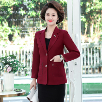 艳如飞妈妈外套春装女中年短款大码洋气西装40岁50中老年女装春秋上衣妈妈装