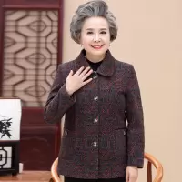 艳如飞奶奶装冬装外套妈妈60-70-80岁老太太加绒加厚中老年春秋老人衣服妈妈装