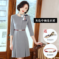 艳如飞职业装女套装时尚气质套裙酒店前台工作装珠宝店工作服连衣裙正装套装