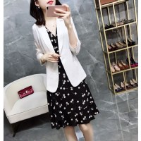 艳如飞大码西装外套女胖mm春秋装韩版宽松休闲显瘦薄款西服上衣200斤潮套装